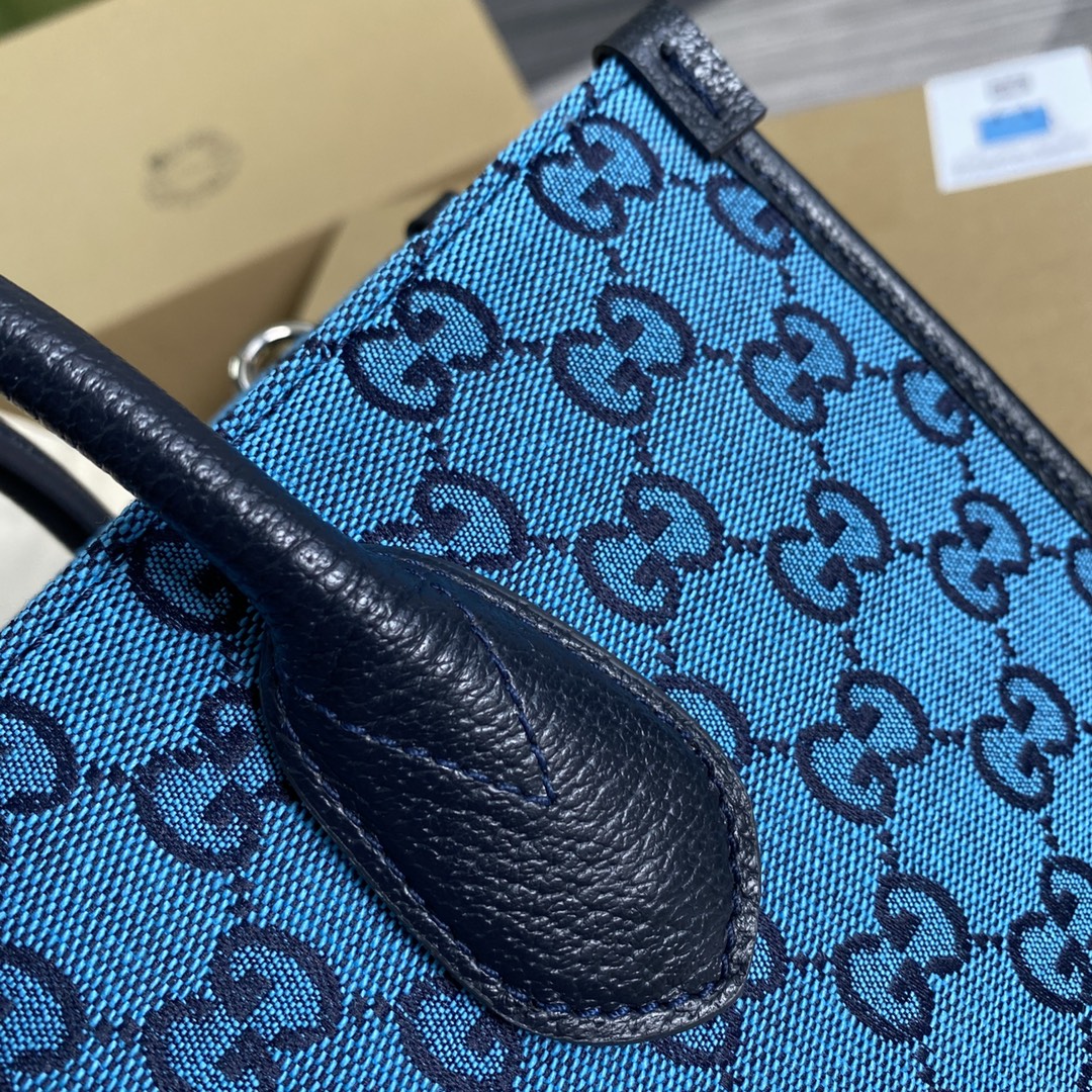 Gucci GG Small Tote Bag Shoulder Bag 659983 Blue